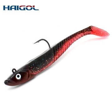 Popular Buckler Shad 085# Soft Lure for Bass Fishing - 8.5cm with 12g Jig Head and Big Paddle Tail