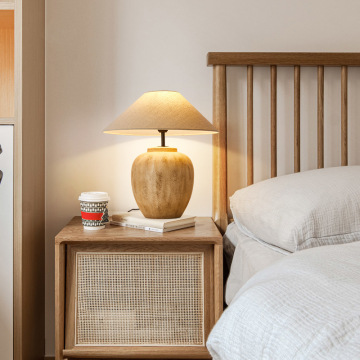 Nuovo hotel in stile giapponese wabi sabi fatto a mano retrò rustico mini minimalista soggiorno scrivania leggera camera da letto vintage lampada da tavolo vintage