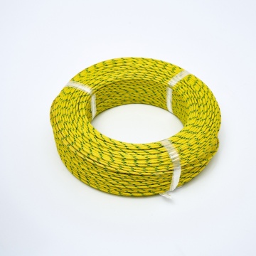 UL 3122 18# arame de trança de silicone amarelo