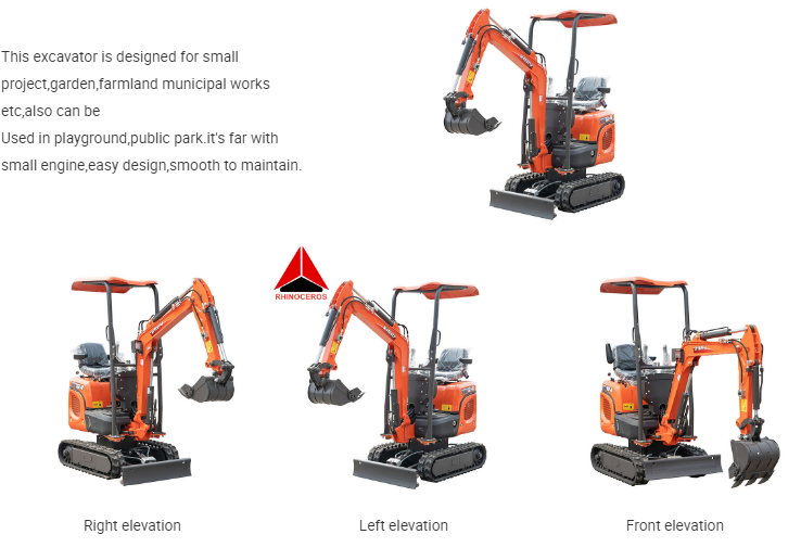 Rhinoceros 1 ton excavator XN10 XN10-8 with compact excavator