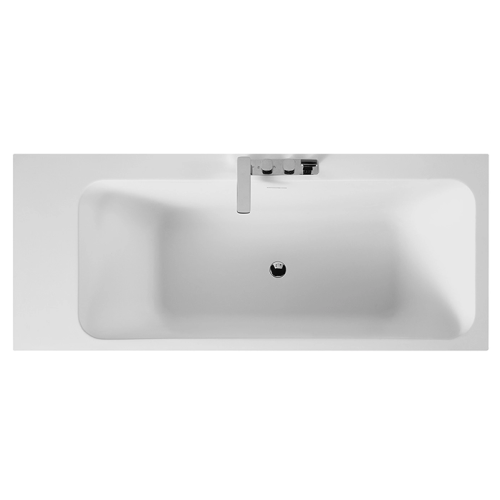 White Modern Freestanding Acrylic Bathtub Square