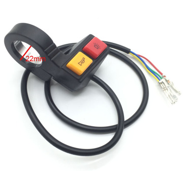 22mm Motorcycle Bike Handle Switch Horn Lock Faucet Wire 65cm Full Copper Steel