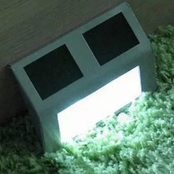 Garden solar-powered LED pathway wall landscape fence light