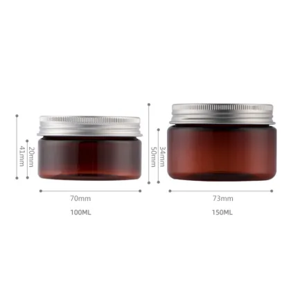 50ml PET Plastic Jar Cream Jar Amber Jar