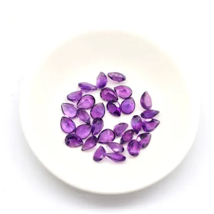 Pear Amethyst Natural AAA Quality Pear Shape Cut