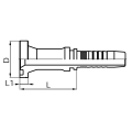 SAE gerade 3000 psi Flansch