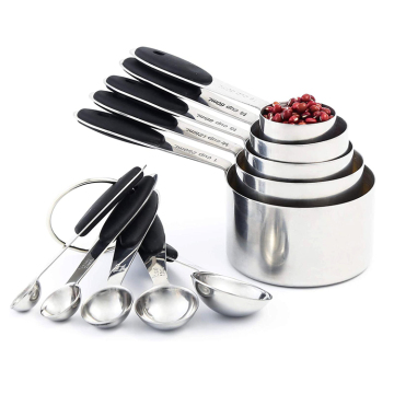 Mirror Polished Stainless Steel 10pcs Kitchen Measuring Cup Spoon Set
