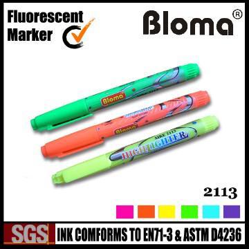 transparent plastic highlighter of fibre tip without clip