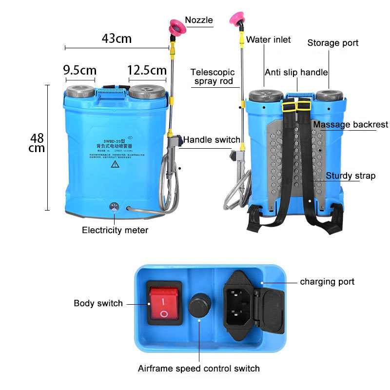 Electric sprayer agricultural sprayer backpack with disinfection charging new sprayer