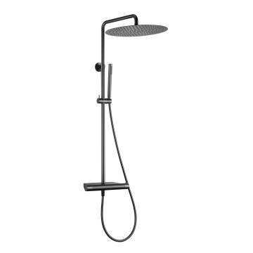 Bathroom 3 Way Metal Grey Brass Thermostatic Shower