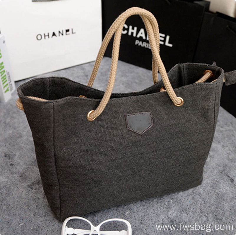 Wholesale Custom Print Logo Casual Black Shopping Bags