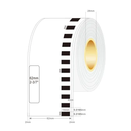 Compatible brother thermal adhesive barcode label roll