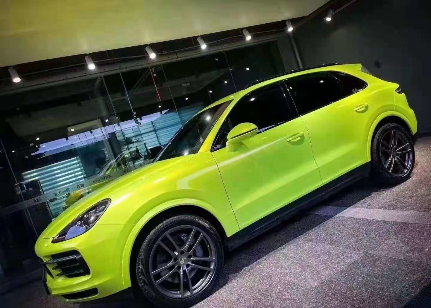 Fluorescent Yellow Color Shifting Vinyl Wrap