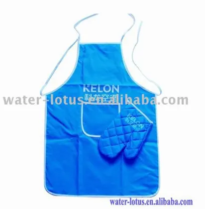 100% high quality guaranteed aprons promotional kitchen chef apron and oven mitt