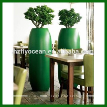 FO-357 new green Cylinder large fiberglass flower pot