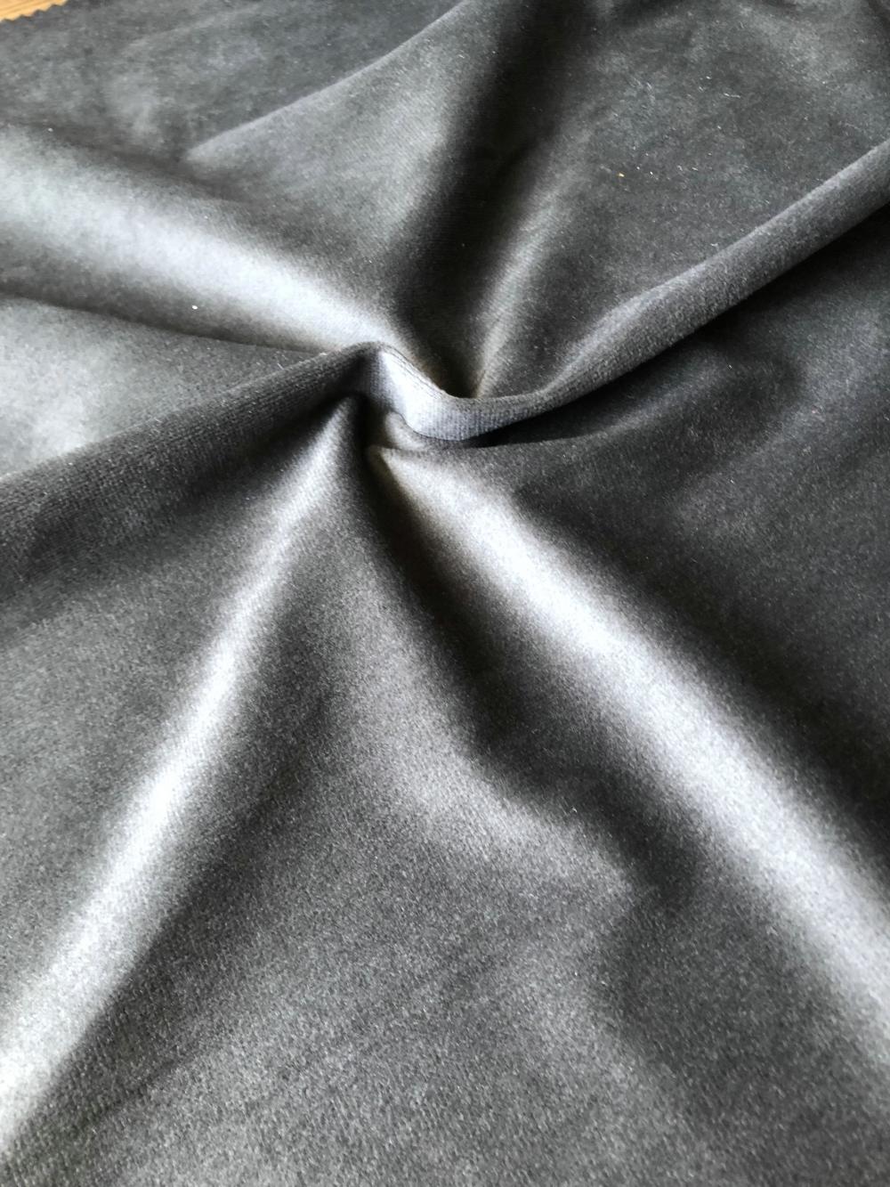 Gray Holland Velvet Fabric