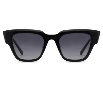 Women UV400 Bevel Polarized Shades Acetate Sunglasses