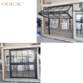 Bifold horizontal aluminum double tempered glass window