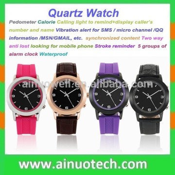 OLED bluetooth Ultra long standby watch vibration smart watch IP67 waterproof wrist quartz watch for android phone