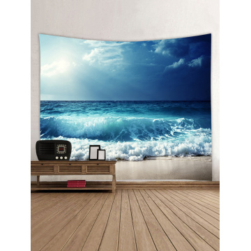 Tapisserie Wandbehang Ocean Sea Wave Beach Serie Tapisserie blau Tapisserie für Schlafzimmer Home Wohnheim Dekor