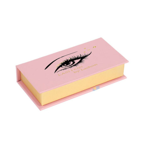 Boîte d'emballage de cils girly rose personnalisée