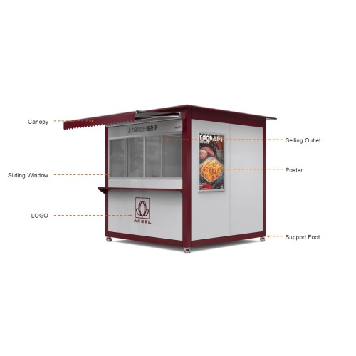 Low-Cost Removable Feet Food Kiosk
