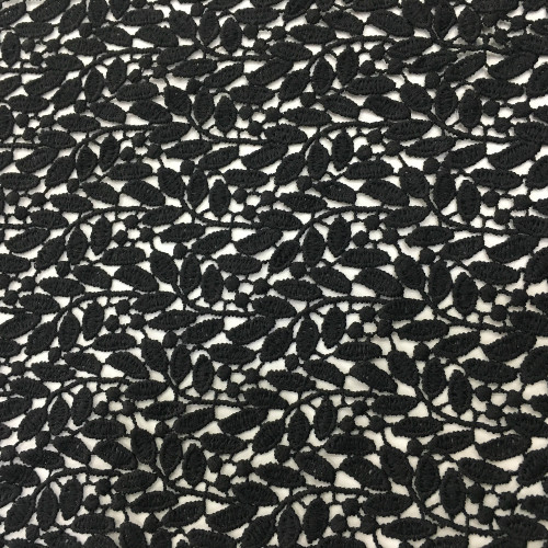 White Poly Milky Yarn Chemical Lace Embroidery Fabric