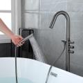 SHAMANDA Floor Mount Tub Faucet Swivel Spout