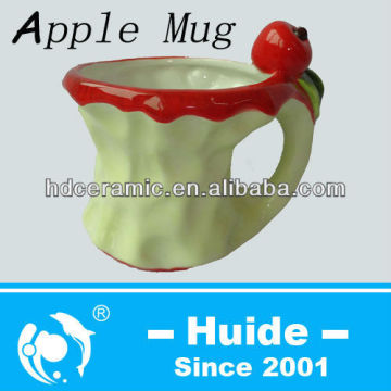 2013 Ceramic mug 300ml apple shaped ceramic cup