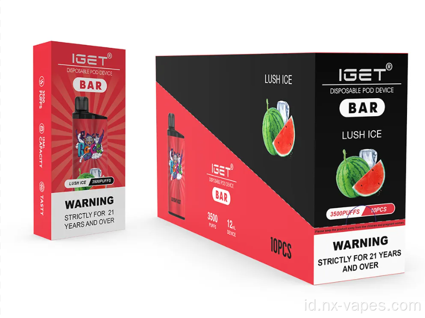IGETBAR 3500PUFFS Australia UK US USA VAPE WAKA IGETBAR