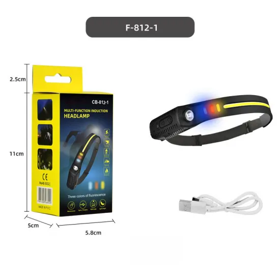 AT Hot Sale: Rechargeable Waterproof LED Headlamp for Outdoor Running, Climbing & Work