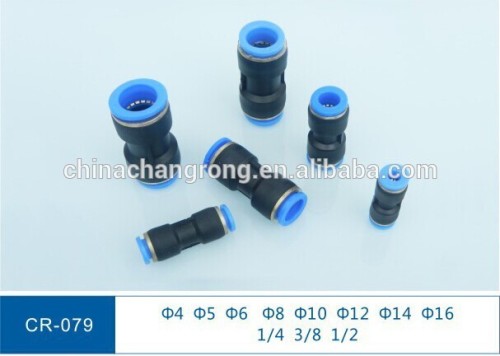 pneumatic push in fitting PU Union Straight fittings quick connect fitting