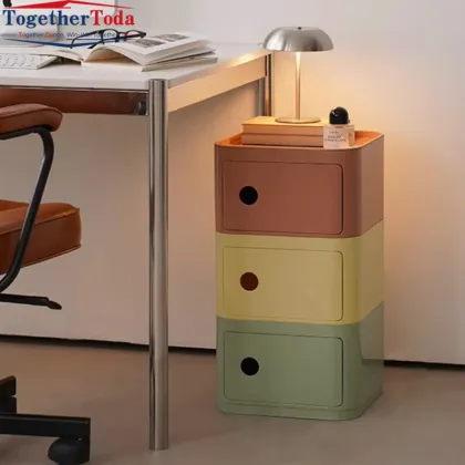 Durable Creative Home Use Storage Shelf Plastic Cabinet