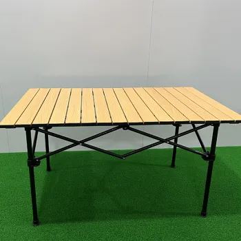 Custom Foldable Aluminum Alloy Egg Roll Table for Outdoor Picnic and Camping