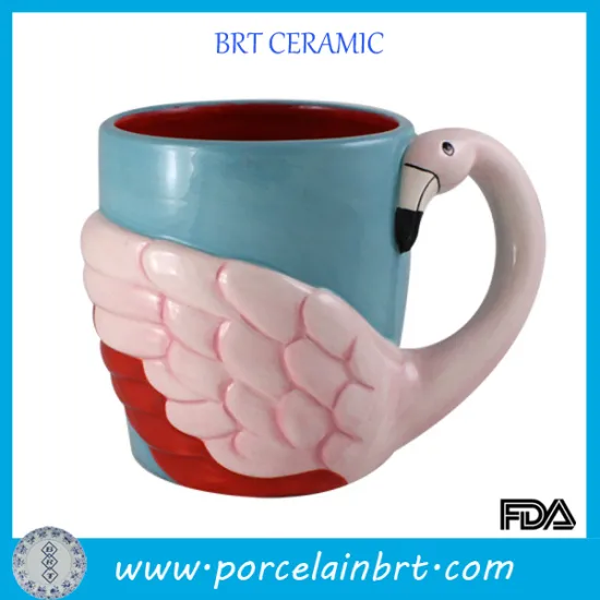 Flamingo 3D unique ceramic mug