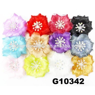 crystal fabric flower hair accessories flower hair clips flower