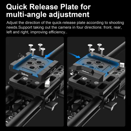 Manfrotto Baseplate With 15mm Dual Rod Clamp for Video Production