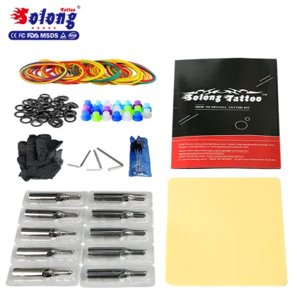 Solong hot Cheap wholesale 2 rotary guns Tattoo kit/professional tattoo guns complete tattoo kit