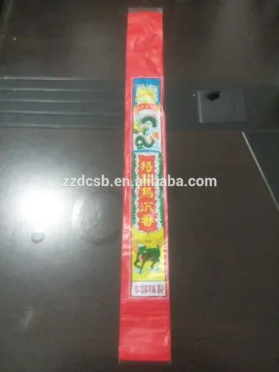 Transparent Plastic PP Joss Stick Packaging Bag With Universal Printing