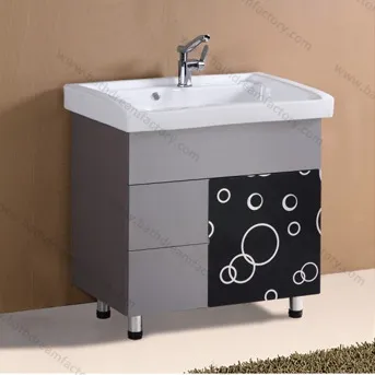 Washing Sink Bathroom Cabinet with legs under Cabinet with USB