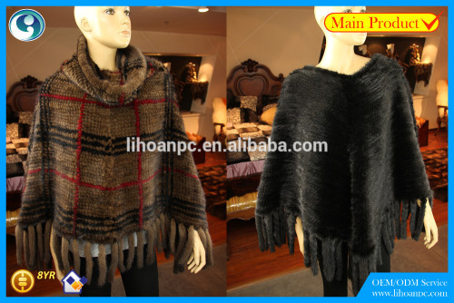 High Quality Knitted Mink Shawl