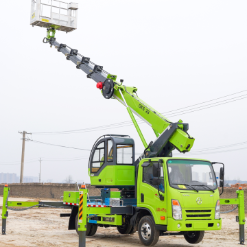 Telescopic arm 28 meter high-altitude work vehicle