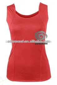 Custom slim fit womens sleeveless wool under garment