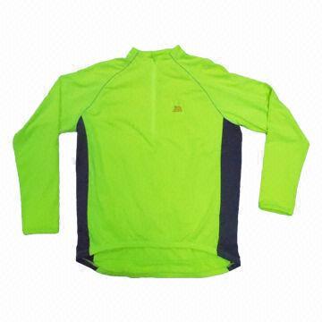Cycling jerseys, two colors with long-sleeved design, made of 100% of polyester