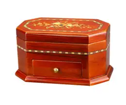 Octagonal Musical Jewellery Box with Ballerina