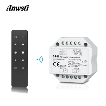 LED Dimmer Switch 220V 230V 110V AC Triac RF Wireless 2.4G Remote Control PWM Dimmable Light Switch Dimmer Triac for LED Lamps