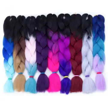 Wholesale 24 Inch Hot Water Setting Jumbo Yaki Hair Pre stretched Braiding Hair Twisted Synthetic Hair Ombre Jumbo Braid