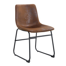 Modern Dining Chair with Metal Frame and PU