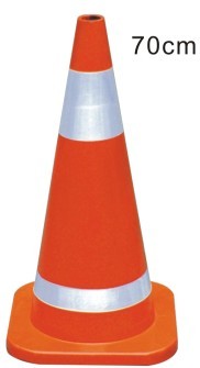 Red and White Rubber Traffic Safety Road Cones