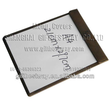 leather menu card holder
